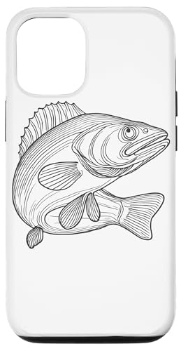 Hülle für iPhone 14 Line Art Zander Angler von Laroli Aesthetic Art