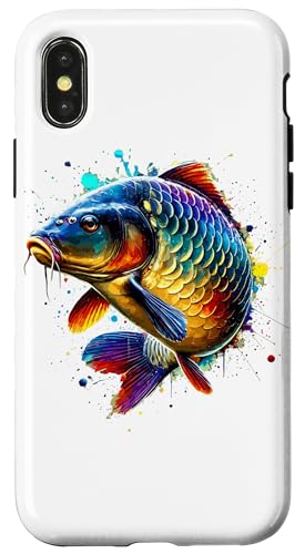 Hülle für iPhone X/XS Farbenfrohe Splash Art Karpfen Karpfenangeln Angler Hülle für iPhone X/XS Farbenfrohe Splash Art Karpfen Karpfenangeln Angler von Laroli Aesthetic Art
