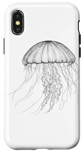 Hülle für iPhone X/XS Line-art Qualle Quallen Hülle für iPhone X/XS Line-art Qualle Quallen von Laroli Aesthetic Art