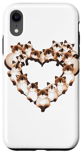 Hülle für iPhone XR Heart Siamese Siameses Hülle für iPhone XR Heart Siamese Siameses von Laroli Aesthetic Art