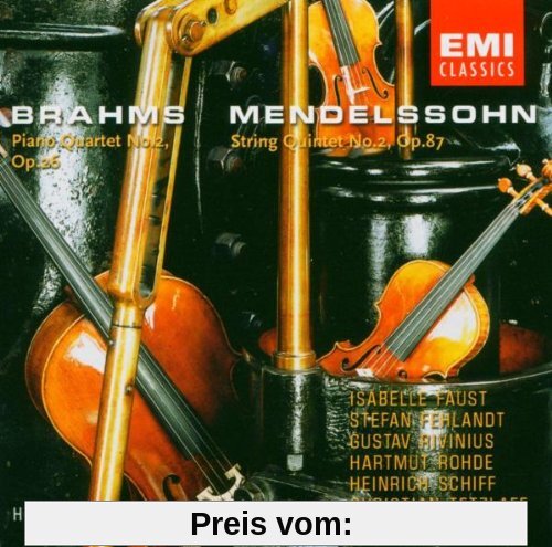 Brahms: Klavierquartett Nr. 2 / Mendelssohn: Streichquintett Nr. 2 von Lars Vogt