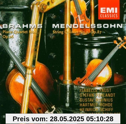 Brahms: Klavierquartett Nr. 2 / Mendelssohn: Streichquintett Nr. 2 von Lars Vogt