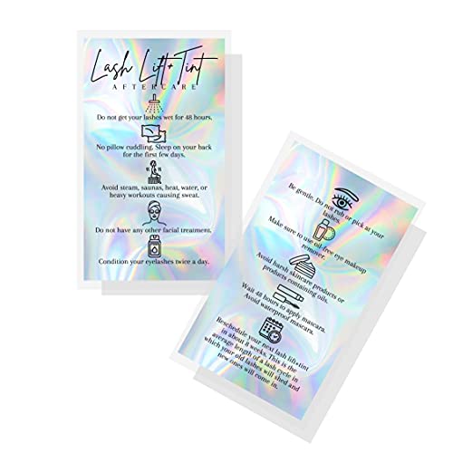 Aftercare-Karten für Wimpernlifting und Tönung, 5,1 x 8,9 cm, Visitenkartengröße, für Wimpernlifting und Tönung, Regenbogen-Hintergrund, 100 Stück Aftercare-Karten für Wimpernlifting und Tönung, 5,1 x 8,9 cm, Visitenkartengröße, für Wimpernlifting und Tönung, Regenbogen-Hintergrund, 100 Stück von Lashicorn