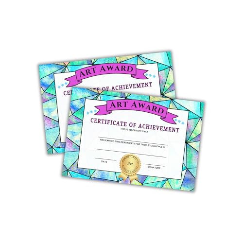 Art Certificate of Achievement 30 Stück, 15,2 x 22,9 cm, Karton, preisgekrönt, Zeichnen, Malerei, Exzellenz, verbessertes Zertifikat, Künstler, Grundschule Art Certificate of Achievement 30 Stück, 15,2 x 22,9 cm, Karton, preisgekrönt, Zeichnen, Malerei, Exzellenz, verbessertes Zertifikat, Künstler, Grundschule von Lashicorn