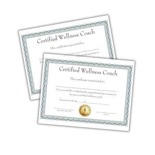 Certificate of Wellness Coach Completion Award Leinenpapier, 21,6 x 27,9 cm, zum Rahmen, Lebens- und Gesundheitszertifizierung für Erfolg, Lizenzkurs, 5 Stück Certificate of Wellness Coach Completion Award Leinenpapier, 21,6 x 27,9 cm, zum Rahmen, Lebens- und Gesundheitszertifizierung für Erfolg, Lizenzkurs, 5 Stück von Lashicorn