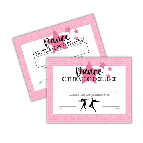Dance Achievement Certificate of Excellence Team Awards | 50 Stück, 21,6 x 27,9 cm im Tanzwettbewerb für Studenten, Papiermädchen, Geschenke, Aufführungen Dance Achievement Certificate of Excellence Team Awards | 50 Stück, 21,6 x 27,9 cm im Tanzwettbewerb für Studenten, Papiermädchen, Geschenke, Aufführungen von Lashicorn
