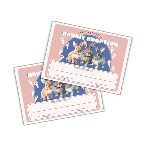 Hasen-Adoptionszertifikat, 12,7 x 17,8 cm, Osterhase retten Sie neues Haustier, Adopt Meilenstein-Award Korb, Stofftierpflege, Geschenk, Datum und Unterschrift, 30 Stück Hasen-Adoptionszertifikat, 12,7 x 17,8 cm, Osterhase retten Sie neues Haustier, Adopt Meilenstein-Award Korb, Stofftierpflege, Geschenk, Datum und Unterschrift, 30 Stück von Lashicorn