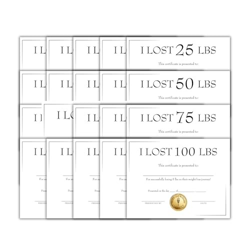 I Lost X lbs Pounds Certificate of Weight Loss Awards 21,6 x 27,9 cm Bilder mit Zielabschluss, Personal Trainer Achievement Auszeichnungen, 20 Stück I Lost X lbs Pounds Certificate of Weight Loss Awards 21,6 x 27,9 cm Bilder mit Zielabschluss, Personal Trainer Achievement Auszeichnungen, 20 Stück von Lashicorn