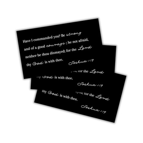 Joshua 1:9 Bibelvers 30 Stück 5,1 x 8,9 cm Be Strong and Courageous Kids Memory Verse Wallet Pocket Handout Scripture Armor of God Church Members Joshua 1:9 Bibelvers 30 Stück 5,1 x 8,9 cm Be Strong and Courageous Kids Memory Verse Wallet Pocket Handout Scripture Armor of God Church Members von Lashicorn