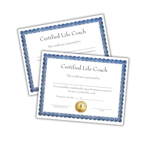 Life Coach Certificate of Completion Award Leinenpapier, 21,6 x 27,9 cm, zum Rahmen, Wellness-Gesundheitszertifizierung, Lizenzkurs, Natur, 5 Stück Life Coach Certificate of Completion Award Leinenpapier, 21,6 x 27,9 cm, zum Rahmen, Wellness-Gesundheitszertifizierung, Lizenzkurs, Natur, 5 Stück von Lashicorn