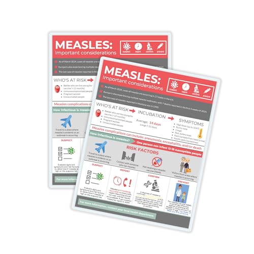Masern-Poster, Informationsblatt, laminiert, 21,6 x 27,9 cm, medizinische Informationen, Impfung, Warnschilder, Schutz, Ausbruch, Kliniken, Büros, Kindertagesstätten Masern-Poster, Informationsblatt, laminiert, 21,6 x 27,9 cm, medizinische Informationen, Impfung, Warnschilder, Schutz, Ausbruch, Kliniken, Büros, Kindertagesstätten von Lashicorn