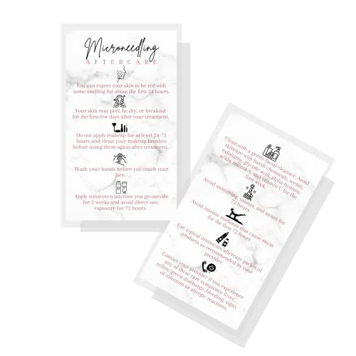 Microneedling Aftercare Karten | 50 Stück | Größe 5,1 x 8,9 cm | Hautverjüngendes Mikroneedling | Anti-Aging Anti-Falten Microneedle | Marmor-Design Microneedling Aftercare Karten | 50 Stück | Größe 5,1 x 8,9 cm | Hautverjüngendes Mikroneedling | Anti-Aging Anti-Falten Microneedle | Marmor-Design von Lashicorn