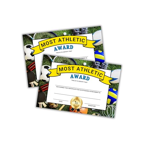 Most Athletic Award 30 Stück 15,2 x 22,9 cm Zertifikatskarton Sport PE Klasse Ende des Jahres Auszeichnungen für Lehrer, Studenten, Elementary Excellence Most Athletic Award 30 Stück 15,2 x 22,9 cm Zertifikatskarton Sport PE Klasse Ende des Jahres Auszeichnungen für Lehrer, Studenten, Elementary Excellence von Lashicorn