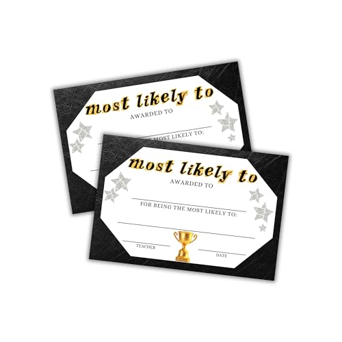 Most Likely To Certificate 30 Stück, 15,2 x 22,9 cm, Auszeichnungen zum Jahresende, Superlative Großpackung für Lehrer, Studenten im Klassenzimmer, minimalistisch, professionelle Mittelschule Most Likely To Certificate 30 Stück, 15,2 x 22,9 cm, Auszeichnungen zum Jahresende, Superlative Großpackung für Lehrer, Studenten im Klassenzimmer, minimalistisch, professionelle Mittelschule von Lashicorn