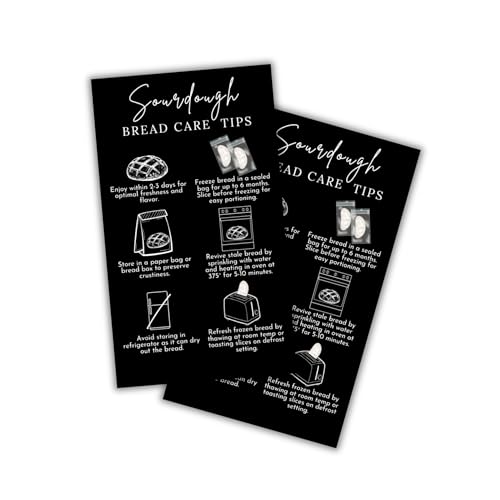 Sauerteigbrot Pflegeanleitungen Karten Tipps und Tricks 5,1 x 8,9 cm, minimalistisches schwarzes Starter-Set, Bauernmarkt, Verkauf, wie man hausgemachte aufbewahrt, 50 Stück Sauerteigbrot Pflegeanleitungen Karten Tipps und Tricks 5,1 x 8,9 cm, minimalistisches schwarzes Starter-Set, Bauernmarkt, Verkauf, wie man hausgemachte aufbewahrt, 50 Stück von Lashicorn