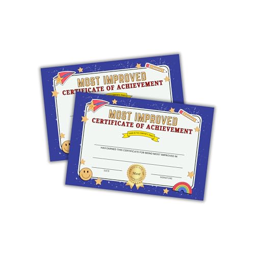 Verbessertes Leistungszertifikat, 30 Stück, 15,2 x 22,9 cm, Grundschulpreis für Schreibakademiker, Sport, hervorragende Exzellenz von Lashicorn