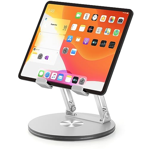 Laspi Tablet Ständer,Aluminium iPad Ständer Höhenverstellbar,360° Drehbar & Stabiler Ständer für Tablet von 4-16 Zoll, für iPad Mini/Air/Pro von Laspi