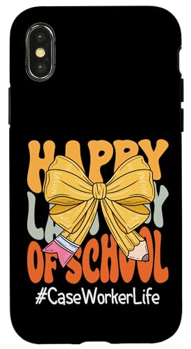 Case Worker Happy Last Day of School Coquette Bow Bleistift Hülle für iPhone X/XS Case Worker Happy Last Day of School Coquette Bow Bleistift Hülle für iPhone X/XS von Last Day of School Teachers Apparel Co.