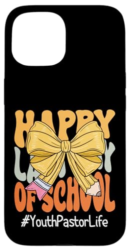 Jugend Pastor Happy Last Day of School Coquette Bow Pencil Hülle für iPhone 15 Jugend Pastor Happy Last Day of School Coquette Bow Pencil Hülle für iPhone 15 von Last Day of School Teachers Apparel Co.