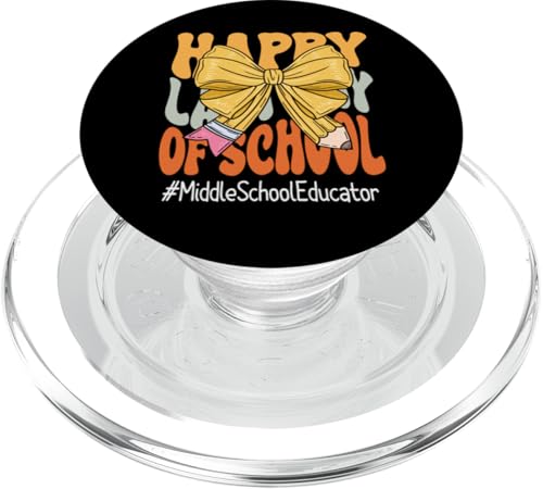Mittelschule Pädagoge Happy Last Day of School Coquette Bow PopSockets PopGrip für MagSafe Mittelschule Pädagoge Happy Last Day of School Coquette Bow PopSockets PopGrip für MagSafe von Last Day of School Teachers Apparel Co.