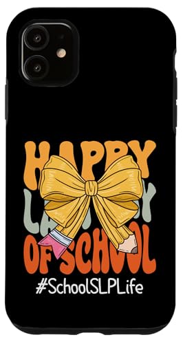 School SLP Happy Last Day of School Coquette Bow Bleistift Hülle für iPhone 11 School SLP Happy Last Day of School Coquette Bow Bleistift Hülle für iPhone 11 von Last Day of School Teachers Apparel Co.