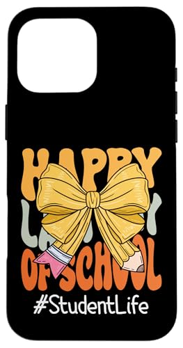 Student Happy Last Day of School Coquette Bow Bleistift Hülle für iPhone 16 Pro Max Student Happy Last Day of School Coquette Bow Bleistift Hülle für iPhone 16 Pro Max von Last Day of School Teachers Apparel Co.