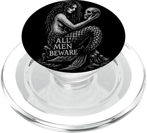 All Men Beware Dark Gothic Mermaid With A Skull PopSockets PopGrip für MagSafe All Men Beware Dark Gothic Mermaid With A Skull PopSockets PopGrip für MagSafe von Last Gasp Graphics