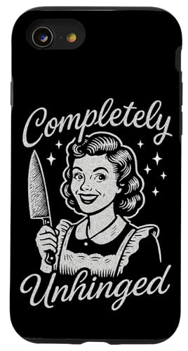 Completely Unhinged Woman With Her Knife Hülle für iPhone SE (2020) / 7 / 8 von Last Gasp Graphics