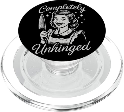 Completely Unhinged Woman With Her Knife PopSockets PopGrip für MagSafe Completely Unhinged Woman With Her Knife PopSockets PopGrip für MagSafe von Last Gasp Graphics