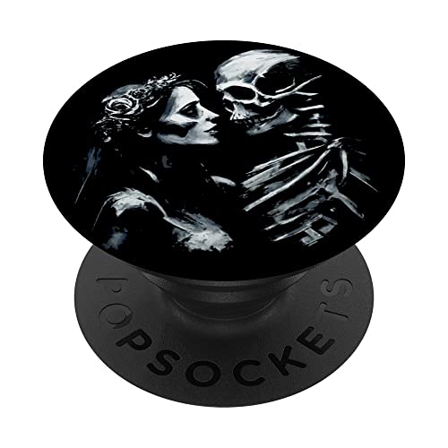 Death's Bride Dark Romance Gothic Love Dark Art Skeleton PopSockets mit austauschbarem PopGrip von Last Gasp Graphics