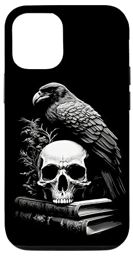 Hülle für iPhone 12/12 Pro Raven Bird, Skull And Books Witchy Occult Academia Symbolism von Last Gasp Graphics
