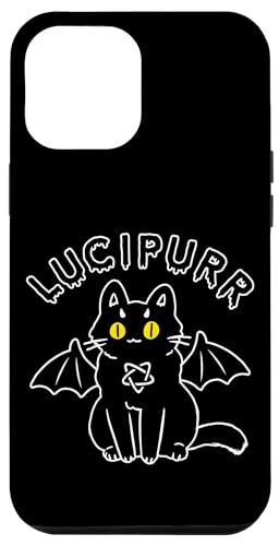 Hülle für iPhone 14 Plus Lucipurr Cute Vampire Goth Cat With Pentagram And Bat Wings von Last Gasp Graphics