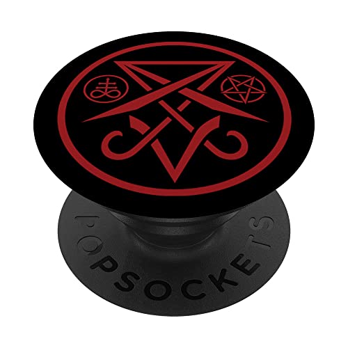 Satanic Sigil of Lucifer with Pentagram and Leviathan Cross PopSockets mit austauschbarem PopGrip von Last Gasp Graphics