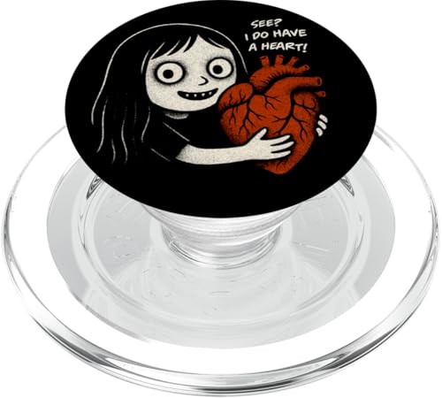 See, I Do Have A Heart Creepy Cute Girl With Heart PopSockets PopGrip für MagSafe See, I Do Have A Heart Creepy Cute Girl With Heart PopSockets PopGrip für MagSafe von Last Gasp Graphics