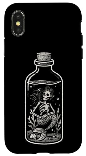 Skeleton Mermaid In A Bottle Hülle für iPhone X/XS Skeleton Mermaid In A Bottle Hülle für iPhone X/XS von Last Gasp Graphics