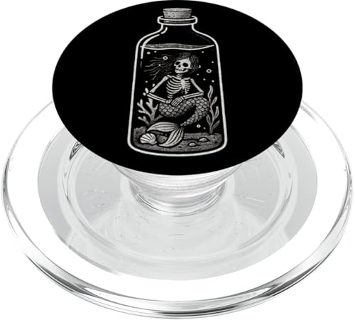 Skeleton Mermaid In A Bottle PopSockets PopGrip für MagSafe Skeleton Mermaid In A Bottle PopSockets PopGrip für MagSafe von Last Gasp Graphics