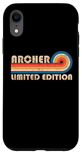 ARCHER Surname Retro Vintage 80s 90s Birthday Reunion Hülle für iPhone XR von Last Name Matching Family Name