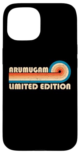 ARUMUGAM Surname Retro Vintage 80s 90s Birthday Reunion Hülle für iPhone 15 von Last Name Matching Family Name
