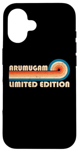 ARUMUGAM Surname Retro Vintage 80s 90s Birthday Reunion Hülle für iPhone 16 von Last Name Matching Family Name