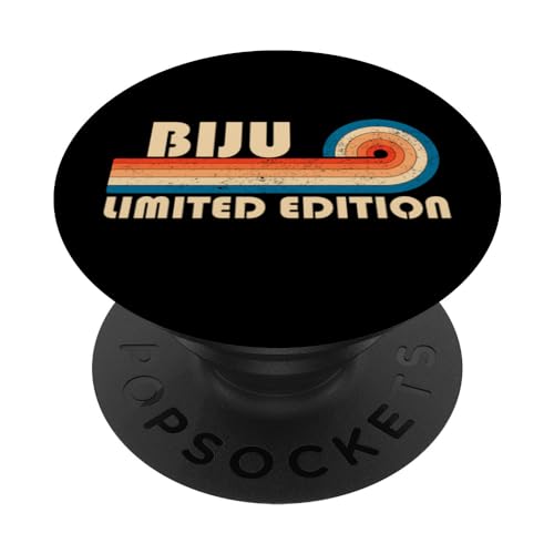 BIJU Surname Retro Vintage 80s 90s Birthday Reunion PopSockets Klebender PopGrip BIJU Surname Retro Vintage 80s 90s Birthday Reunion PopSockets Klebender PopGrip von Last Name Matching Family Name