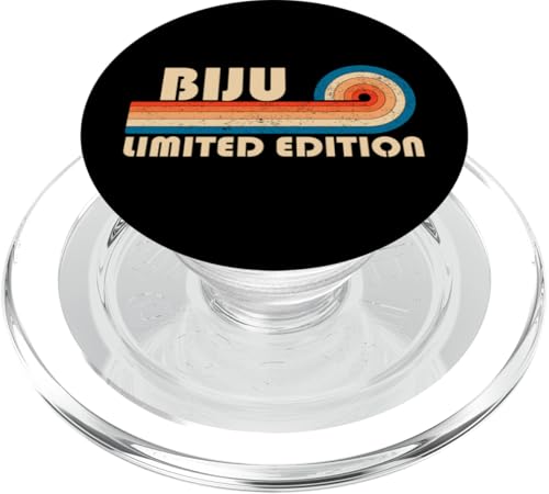 BIJU Surname Retro Vintage 80s 90s Birthday Reunion PopSockets PopGrip für MagSafe BIJU Surname Retro Vintage 80s 90s Birthday Reunion PopSockets PopGrip für MagSafe von Last Name Matching Family Name