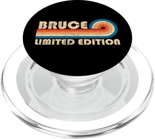 BRUCE Surname Retro Vintage 80s 90s Birthday Reunion PopSockets PopGrip für MagSafe BRUCE Surname Retro Vintage 80s 90s Birthday Reunion PopSockets PopGrip für MagSafe von Last Name Matching Family Name