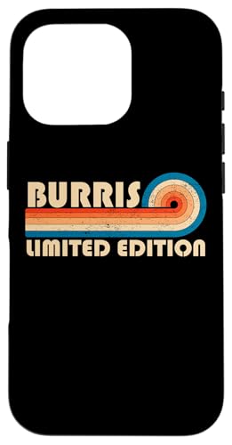BURRIS Surname Retro Vintage 80s 90s Birthday Reunion Hülle für iPhone 16 Pro von Last Name Matching Family Name