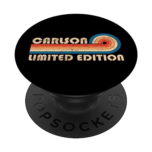 CARLSON Surname Retro Vintage 80s 90s Birthday Reunion PopSockets Klebender PopGrip CARLSON Surname Retro Vintage 80s 90s Birthday Reunion PopSockets Klebender PopGrip von Last Name Matching Family Name