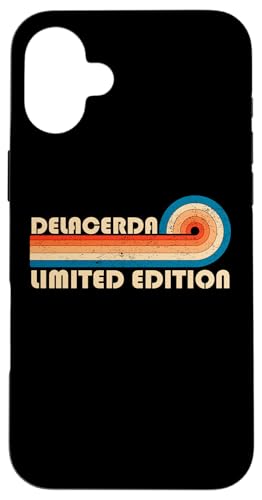 DELACERDA Surname Retro Vintage 80s 90s Birthday Reunion Hülle für iPhone 16 Plus DELACERDA Surname Retro Vintage 80s 90s Birthday Reunion Hülle für iPhone 16 Plus von Last Name Matching Family Name