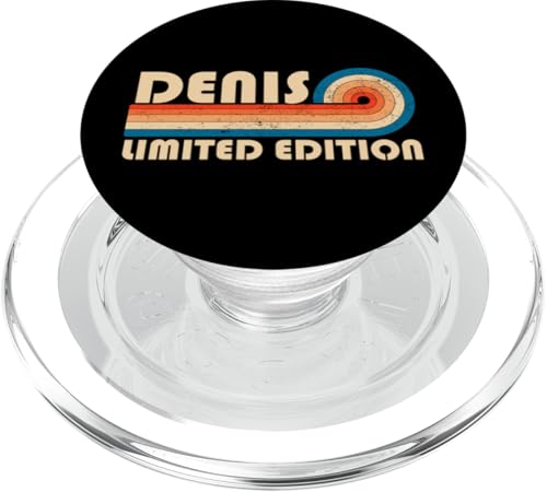DENIS Surname Retro Vintage 80s 90s Birthday Reunion PopSockets PopGrip für MagSafe DENIS Surname Retro Vintage 80s 90s Birthday Reunion PopSockets PopGrip für MagSafe von Last Name Matching Family Name