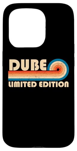 DUBE Surname Retro Vintage 80s 90s Birthday Reunion Hülle für iPhone 15 Pro DUBE Surname Retro Vintage 80s 90s Birthday Reunion Hülle für iPhone 15 Pro von Last Name Matching Family Name