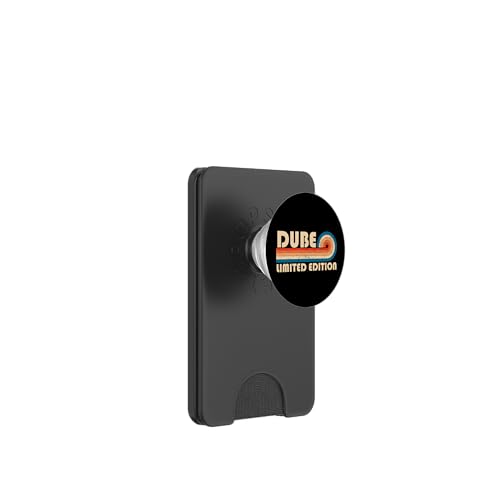 DUBE Surname Retro Vintage 80s 90s Birthday Reunion PopSockets PopWallet für MagSafe DUBE Surname Retro Vintage 80s 90s Birthday Reunion PopSockets PopWallet für MagSafe von Last Name Matching Family Name