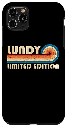 LUNDY Surname Retro Vintage 80s 90s Birthday Reunion Hülle für iPhone 11 Pro Max von Last Name Matching Family Name