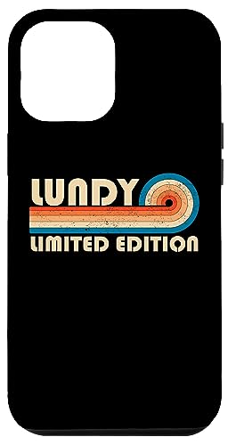 LUNDY Surname Retro Vintage 80s 90s Birthday Reunion Hülle für iPhone 12 Pro Max von Last Name Matching Family Name